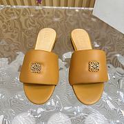 Loewe Anagram Padded Slide In Lambskin Warm Desert - 6