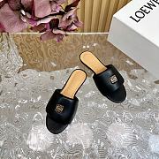 Loewe Anagram Padded Slide In Lambskin Black - 6