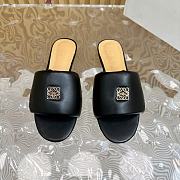 Loewe Anagram Padded Slide In Lambskin Black - 5