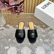 Loewe Anagram Padded Slide In Lambskin Black - 4