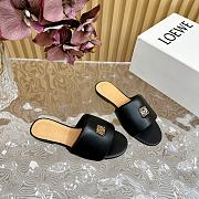 Loewe Anagram Padded Slide In Lambskin Black - 2