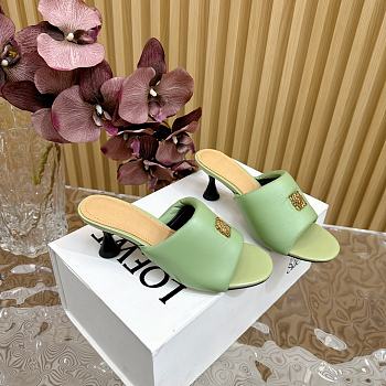 Loewe Anagram Slip-On Padded Mules Pale Green 6cm