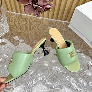 Loewe Anagram Slip-On Padded Mules Pale Green 6cm - 6