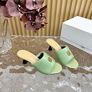 Loewe Anagram Slip-On Padded Mules Pale Green 6cm - 5