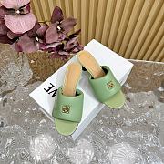 Loewe Anagram Slip-On Padded Mules Pale Green 6cm - 2