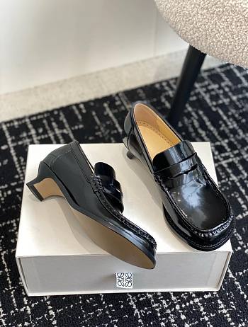 Loewe Campo Loafer In Calfskin Black 4cm