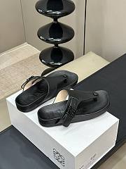 Loewe Ease Toe Post Sandal In Goatskin Black - 4