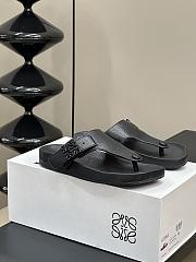 Loewe Ease Toe Post Sandal In Goatskin Black - 3