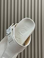 Loewe Ease Toe Post Sandal In Goatskin White - 6