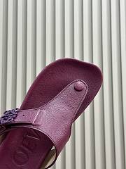 Loewe Ease Toe Post Sandal In Goatskin Purple - 6