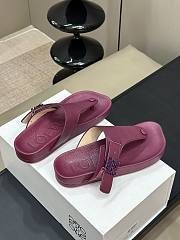 Loewe Ease Toe Post Sandal In Goatskin Purple - 5