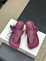 Loewe Ease Toe Post Sandal In Goatskin Purple - 3