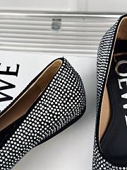 Loewe Toy Ballerina In Suede And Allover Rhinestones Black - 4