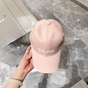 Celine Baseball Cap In Cotton Light Pink - 1