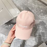 Celine Baseball Cap In Cotton Light Pink - 6