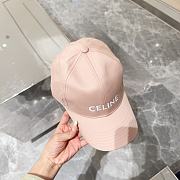 Celine Baseball Cap In Cotton Light Pink - 5