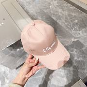 Celine Baseball Cap In Cotton Light Pink - 4