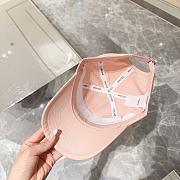 Celine Baseball Cap In Cotton Light Pink - 2