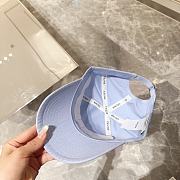 Celine Baseball Cap In Cotton Light Blue - 6