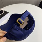 Celine Baseball Cap In Cotton Navy Blue - 3