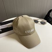 Celine Baseball Cap In Cotton Beige - 1