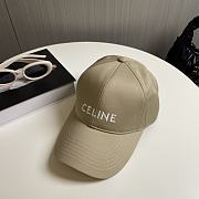 Celine Baseball Cap In Cotton Beige - 6