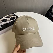 Celine Baseball Cap In Cotton Beige - 5