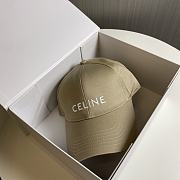 Celine Baseball Cap In Cotton Beige - 3