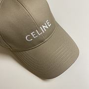 Celine Baseball Cap In Cotton Beige - 2