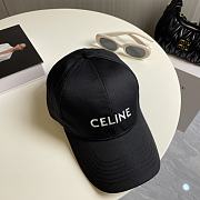 Celine Baseball Cap In Cotton Black - 6