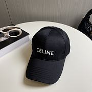 Celine Baseball Cap In Cotton Black - 3