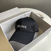 Celine Baseball Cap In Cotton Black - 2