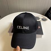 Celine Baseball Cap In Cotton Black - 4