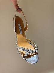 Aquazzura Bubbles Sandal 105 Silver - 5