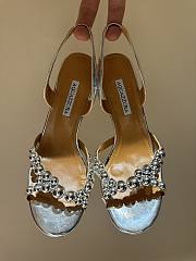 Aquazzura Bubbles Sandal 105 Silver - 4