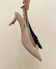 VLTN Vlogo The Bold Edition Slingback Pumps In Patent Leather Black/ Beige Rose 60mm - 3