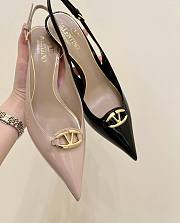 VLTN Vlogo The Bold Edition Slingback Pumps In Patent Leather Black/ Beige Rose 60mm - 5