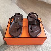 Hermes Inboard Sandal Burgundy - 5