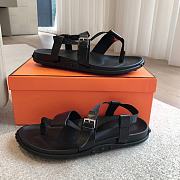 Hermes Inboard Sandal Black - 5