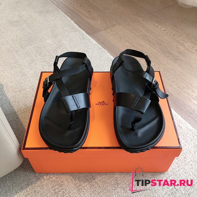 Hermes Inboard Sandal Black - 1