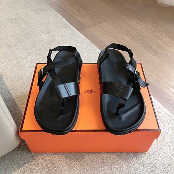 Hermes Inboard Sandal Black