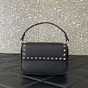 VLTN Rockstud Grainy Calfskin Pouch Black 19x12x3cm - 1