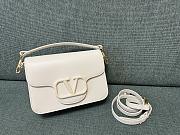 VLTN Garavani Locò Calfskin Shoulder Bag White 22x16x7cm - 1