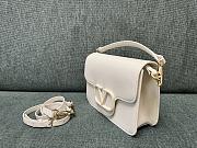 VLTN Garavani Locò Calfskin Shoulder Bag White 22x16x7cm - 6