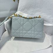 Dior Miss Caro Mini Bag Placid Blue Macrocannage Lambskin 18x12x5.5cm - 4