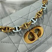 Dior Miss Caro Mini Bag Placid Blue Macrocannage Lambskin 18x12x5.5cm - 2