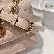 Dior Miss Caro Mini Bag Powder Pink Macrocannage Lambskin 18x12x5.5cm - 4