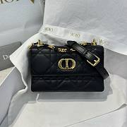 Dior Miss Caro Mini Bag Black Macrocannage Lambskin 18x12x5.5cm - 2