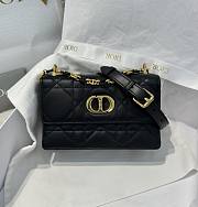 Dior Miss Caro Mini Bag Black Macrocannage Lambskin 18x12x5.5cm - 1