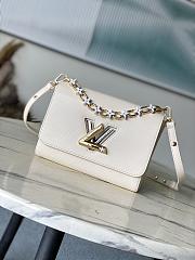 LV Twist MM Epi Leather Quartz White M24043 23x17x9.5cm - 1